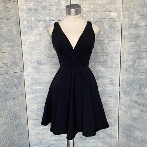 Lulus Wonder Fit Flare Mini Dress Womens XS Skater Dress Twisted Racerback